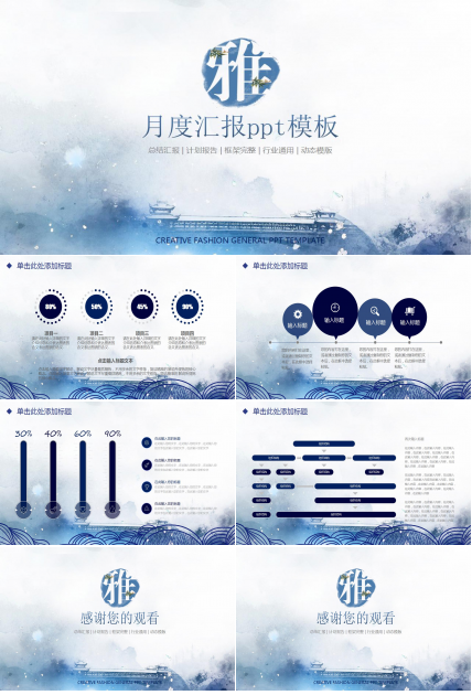 月度汇报ppt模板