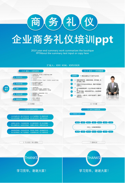 企业商务礼仪培训ppt模板