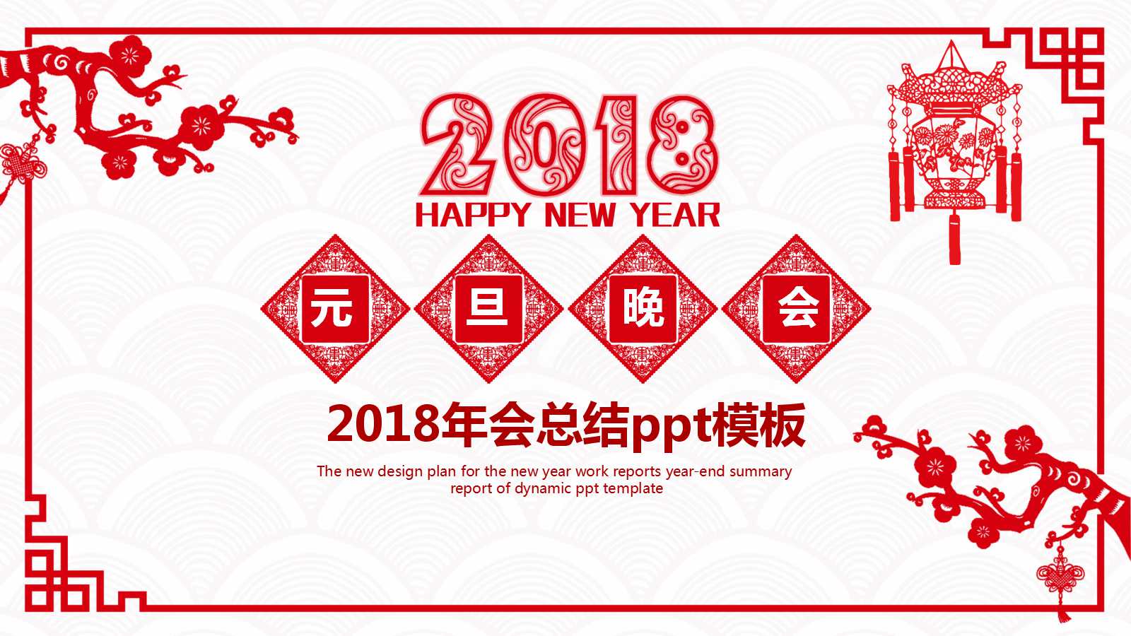 2018年会总结ppt模板