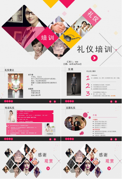 酒店礼仪培训ppt模板