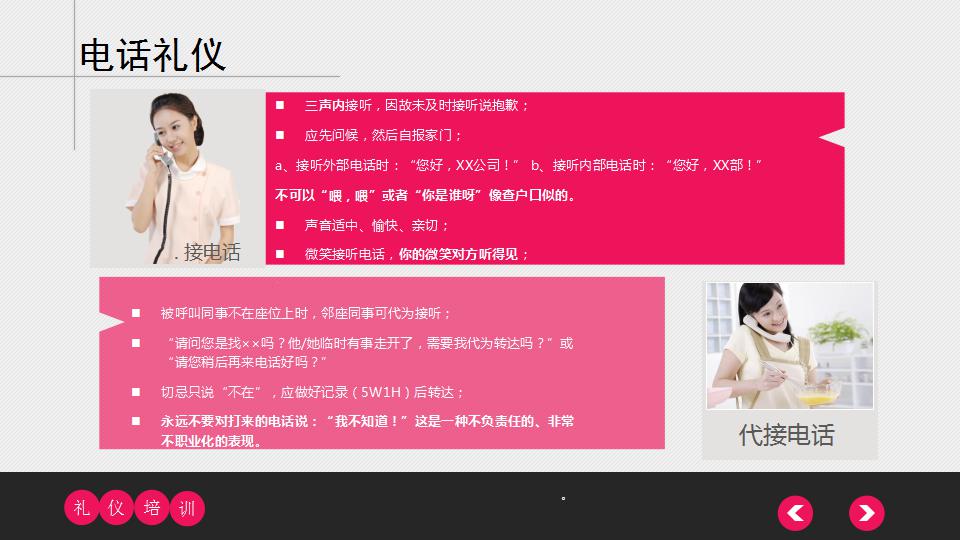 酒店礼仪培训ppt模板