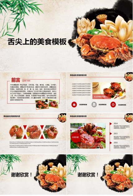 舌尖上的美食ppt模板