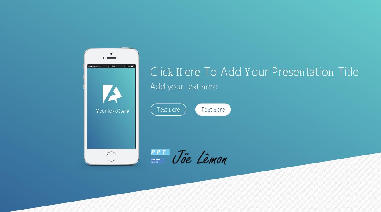 清新简约商务个人总结汇报ppt模板