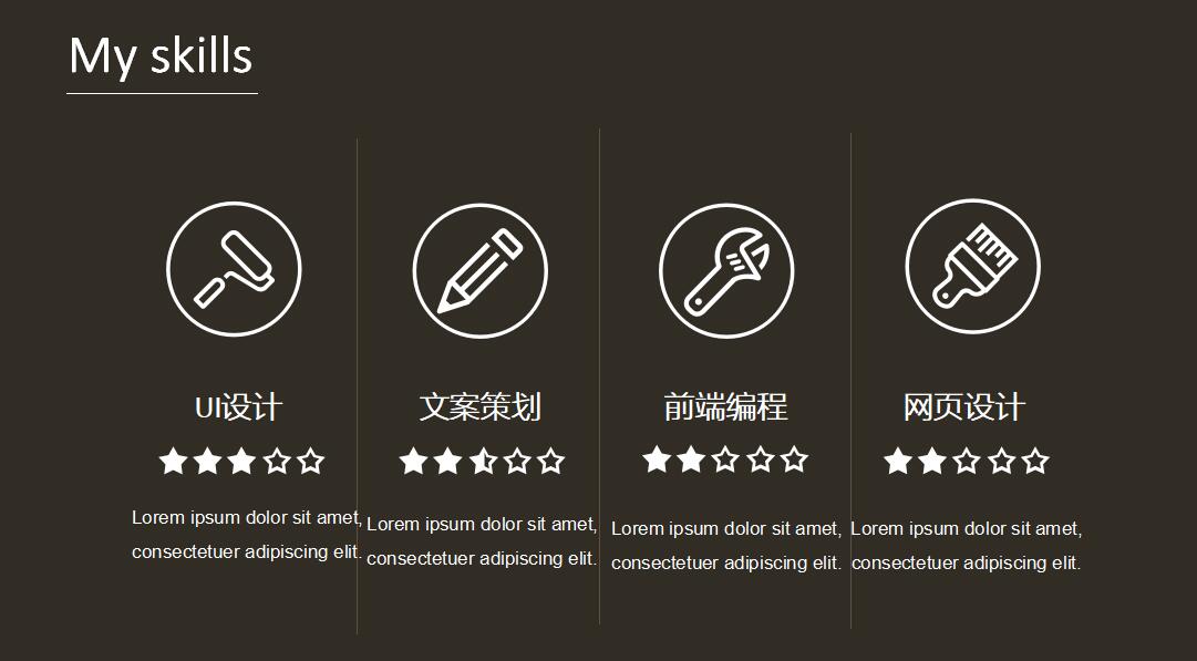 英文极简会计个人简历ppt模板