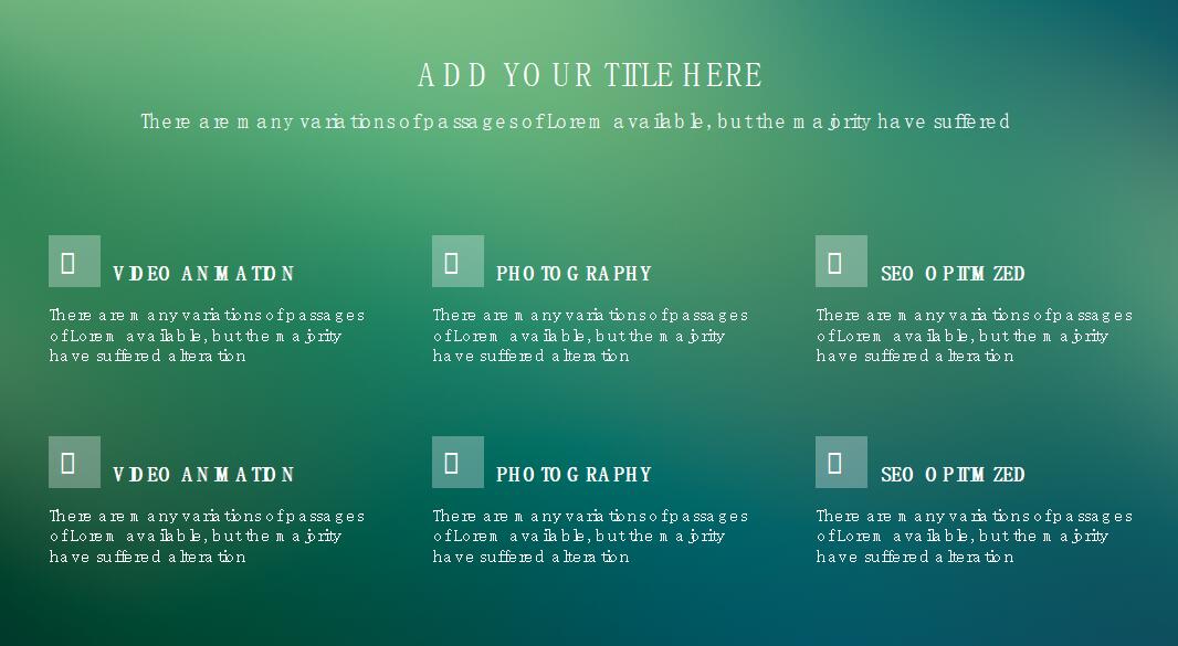 绿色ios风格项目实施汇报ppt模板