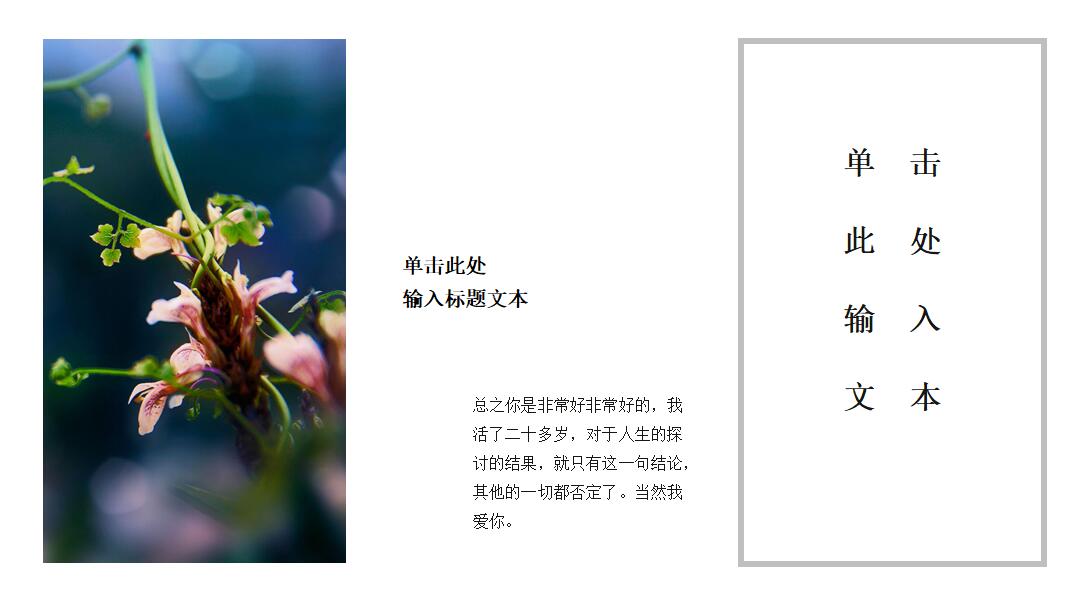 时尚小清新学生个人汇报ppt模板