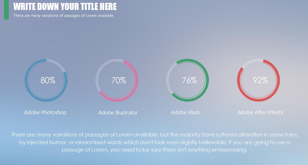 时尚ios风格项目工作汇报ppt模板