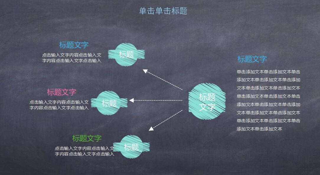 手绘黑板毕业论文汇报ppt模板