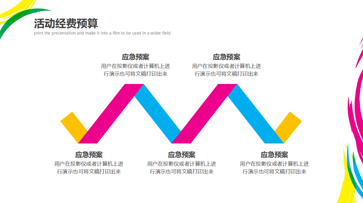 白色背景活动策划方案ppt模板