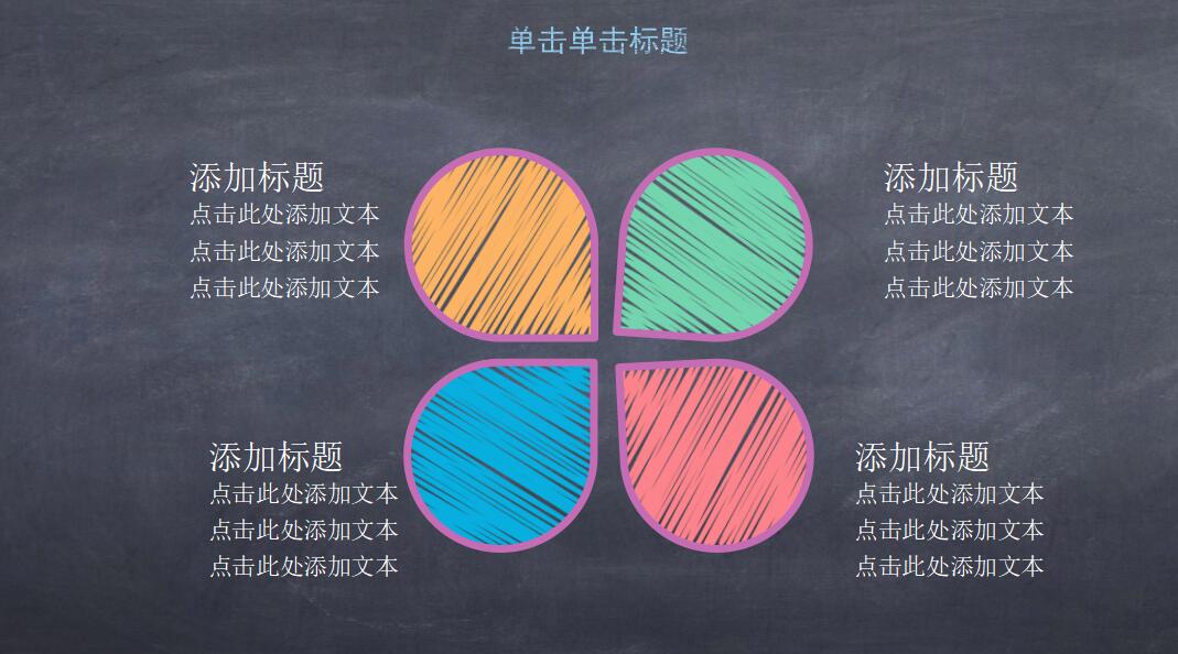 手绘黑板毕业论文汇报ppt模板