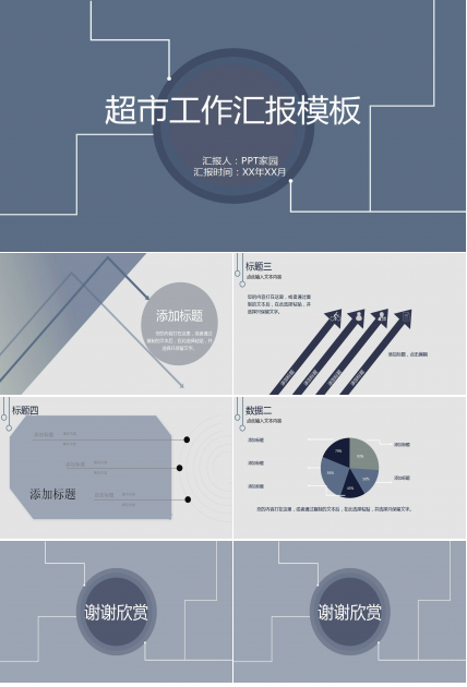 超市工作汇报ppt模板