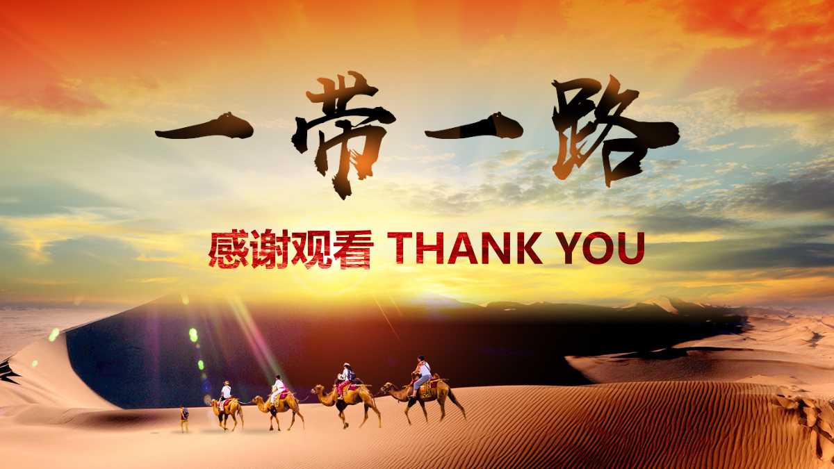 以一带一路为主题的ppt模板
