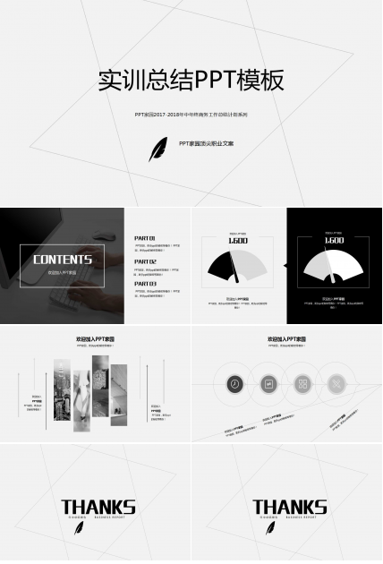 实训总结ppt模板