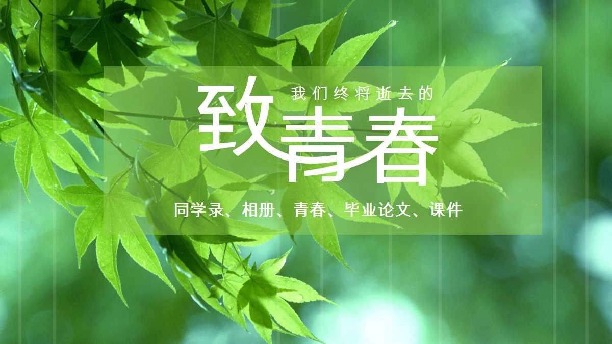 30周年同学聚会ppt模板