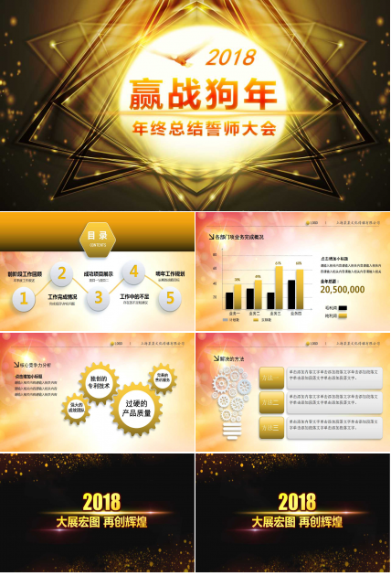 赢战2018年ppt模板