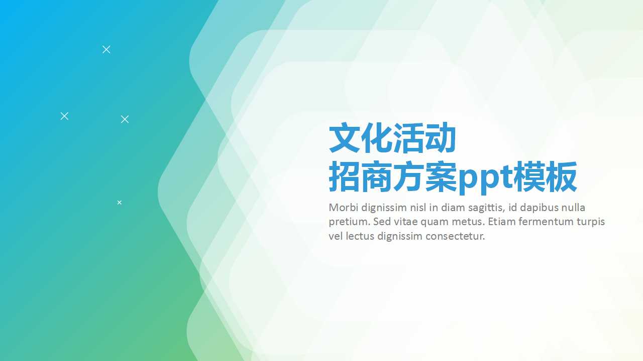 文化活动招商方案ppt模板