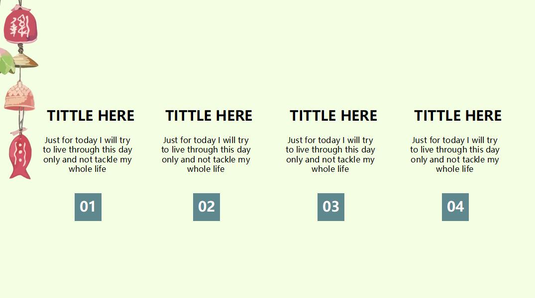 小清新精品项目总结报告ppt模板