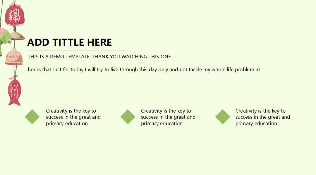 小清新精品项目总结报告ppt模板