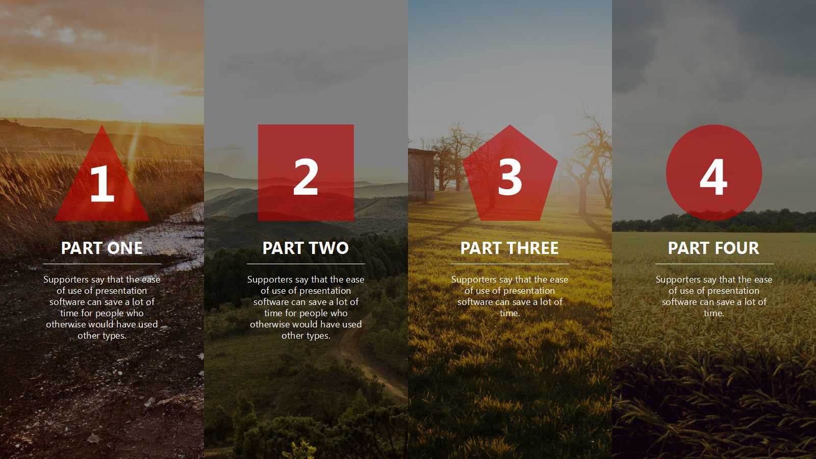 精美的PPT背景景观模板下载