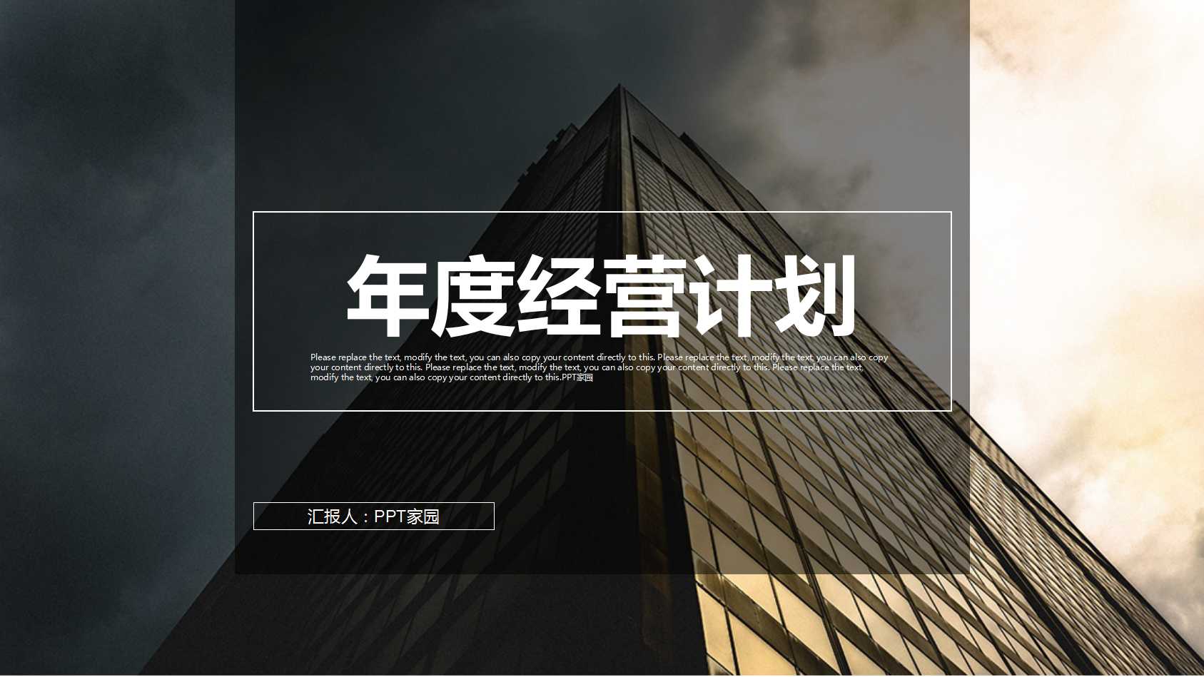 年度经营计划ppt模板