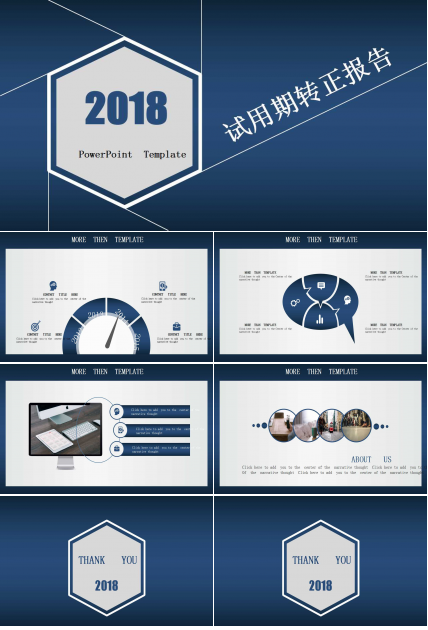 试用期转正报告ppt模板
