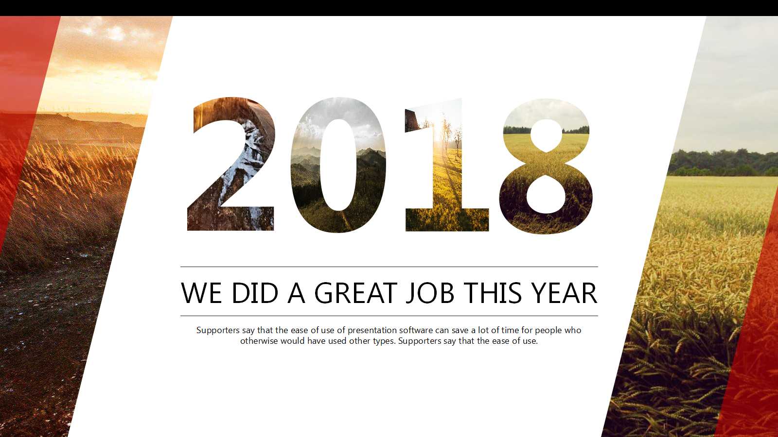 精美的PPT背景景观模板下载