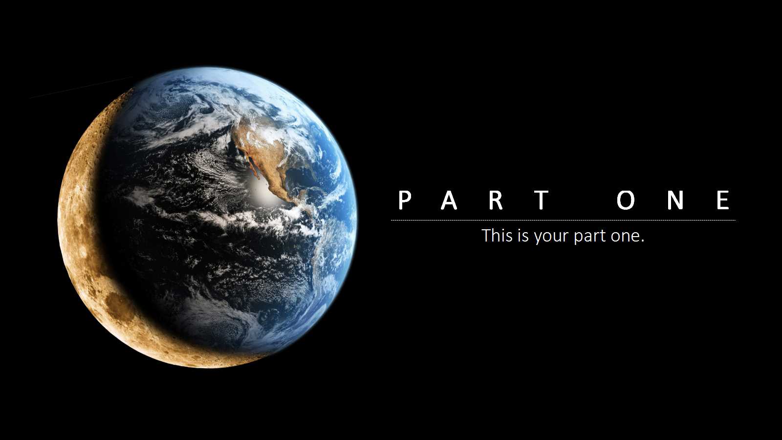 地球仪PPT背景模板