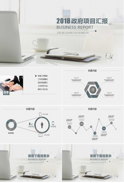 政府项目汇报ppt模板
