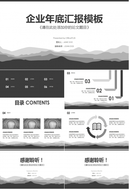 企业年底汇报ppt模板