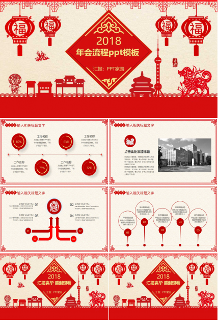 年会流程ppt模板
