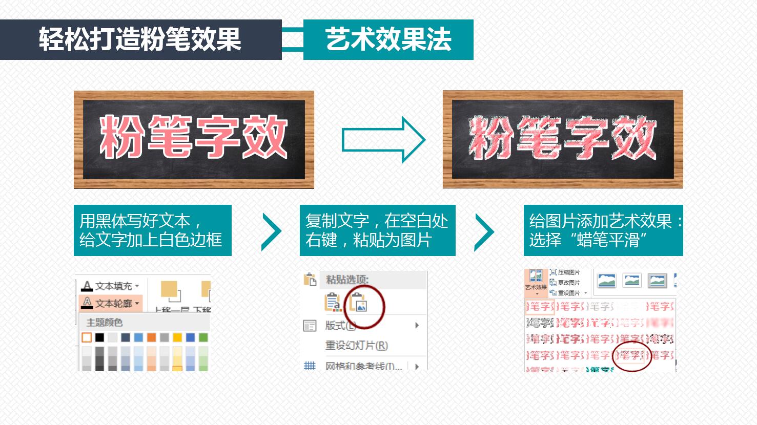 手绘粉笔效果ppt模板