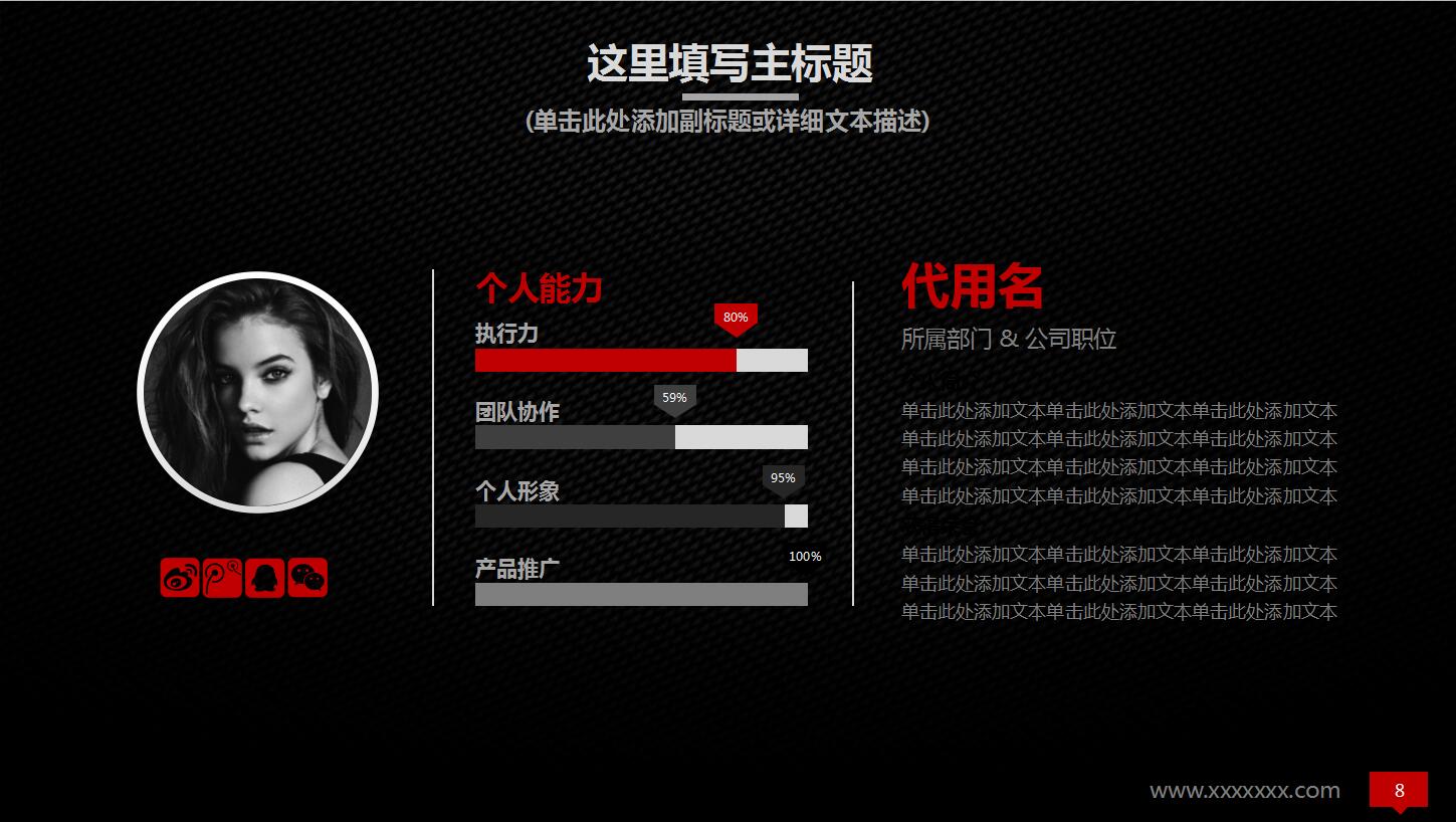 2018年度总结ppt模版