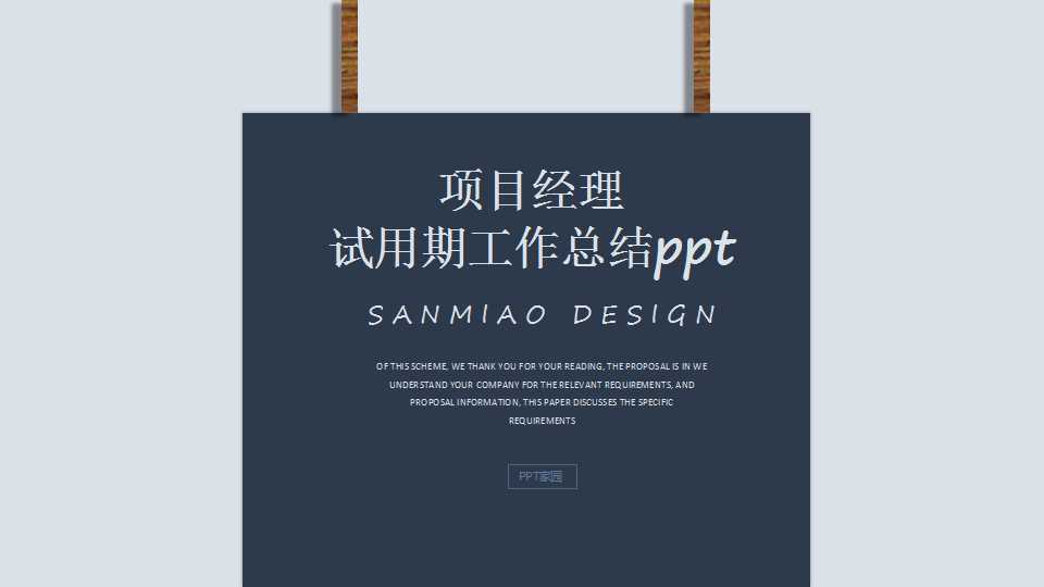项目经理试用期工作总结ppt
