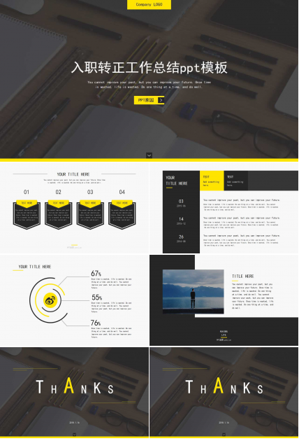 入职转正工作总结ppt模板