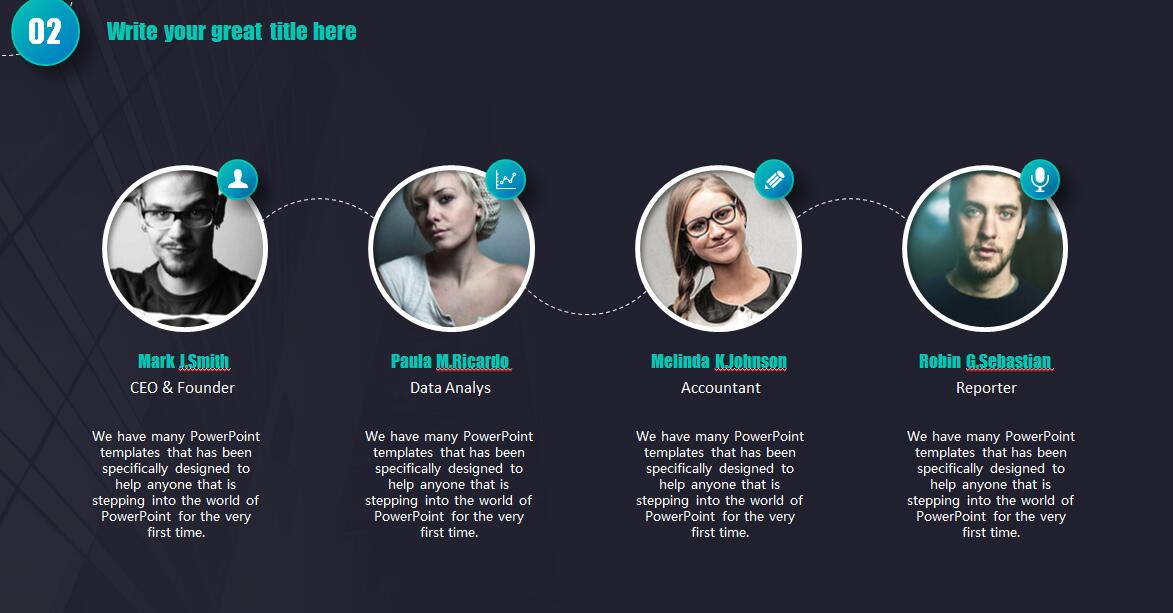 国外蓝色微立体年度汇报总结PPT模板