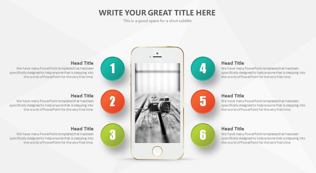 四色微立体工作汇报模板