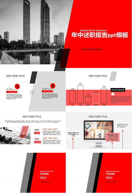 年中述职报告ppt模板
