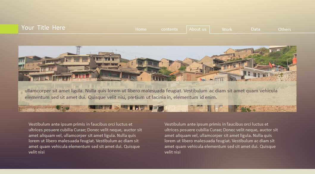 扁平化磨砂商务PPT模板