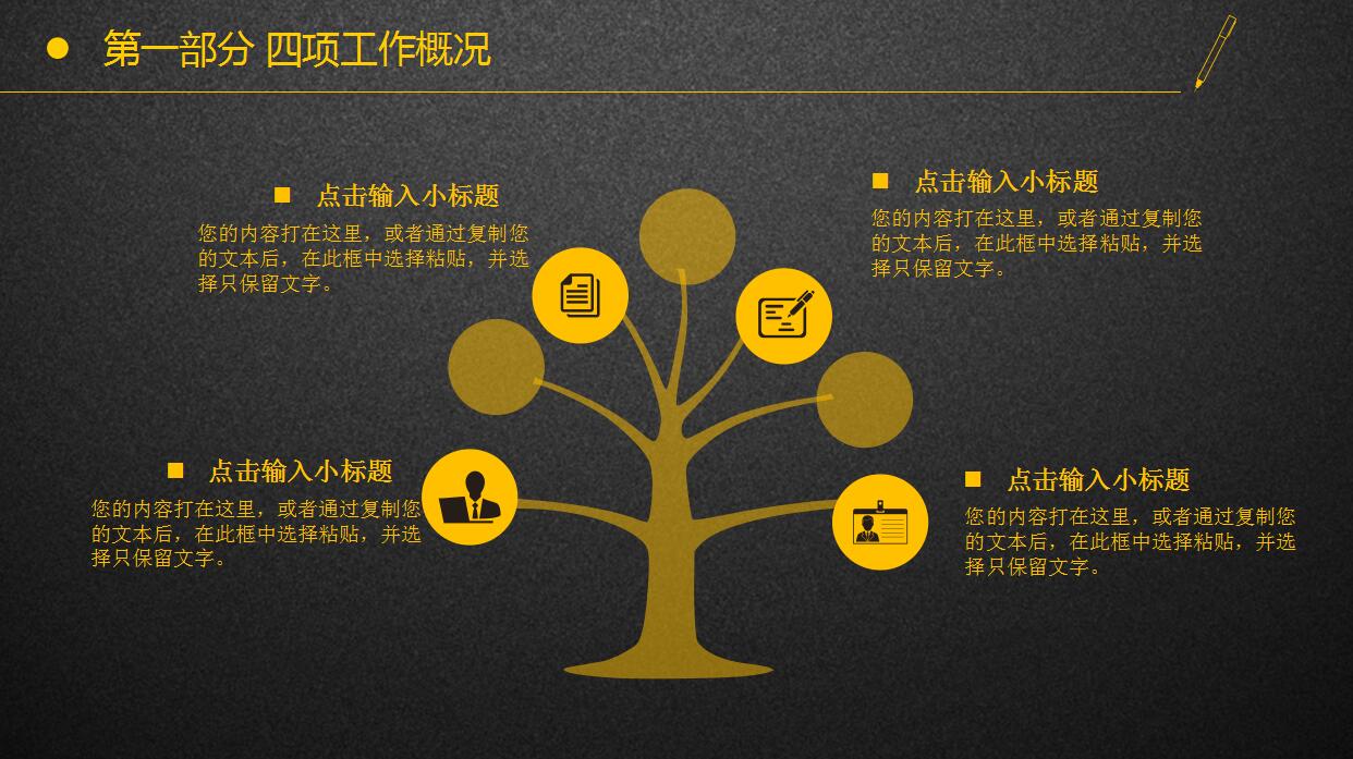 黑色简约年度工作总结ppt模板