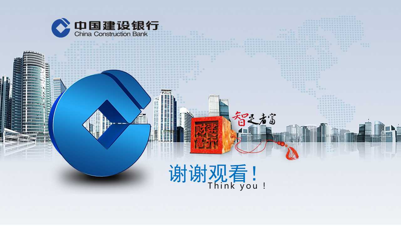 中国建设银行工作汇报ppt