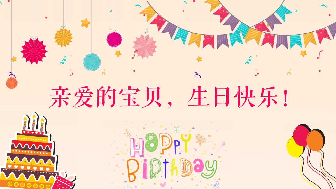 生日祝福ppt模板