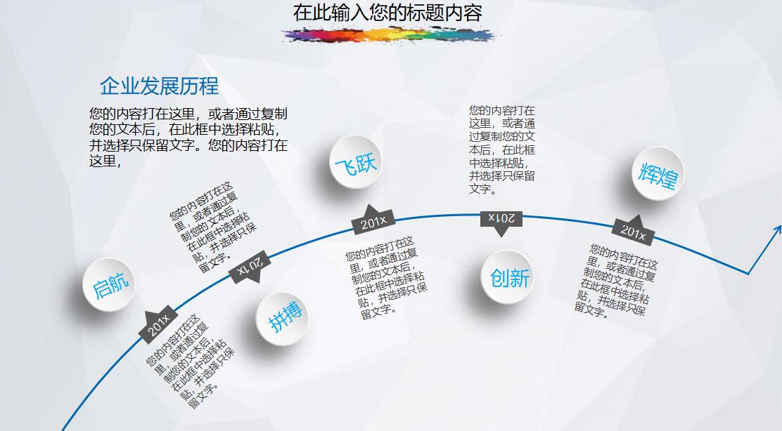 喷溅艺术微立体风格工作汇报ppt模板