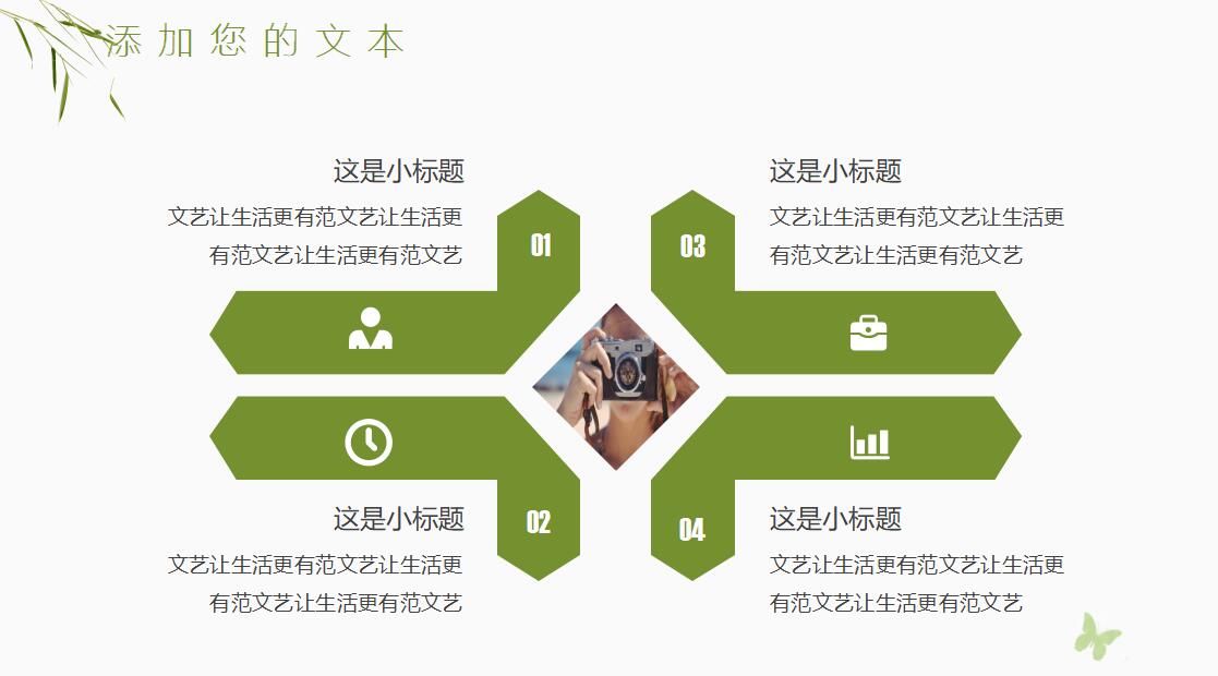 小清新商务PPT模板