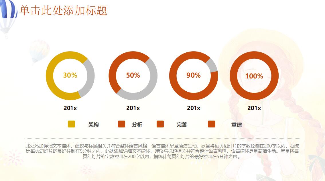清新唯美年终工作总结ppt模板