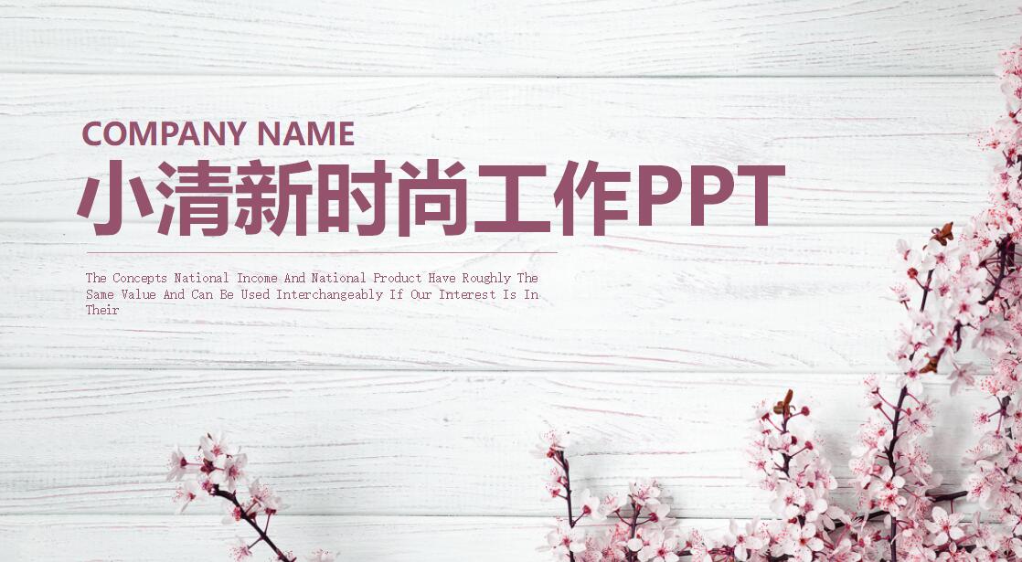 小清新时尚工作总结ppt模板