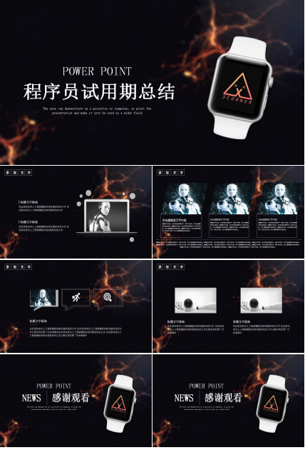 程序员试用期总结ppt模板