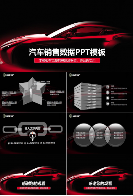 汽车销售数据ppt模板