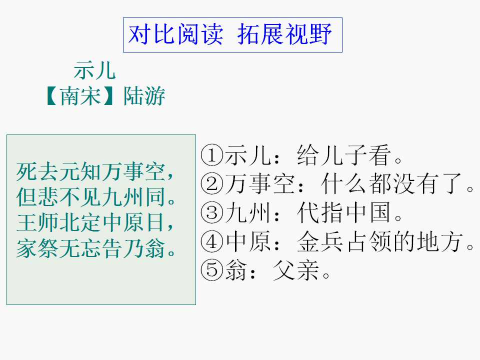 破阵子·为陈同甫赋壮词以寄之ppt课件