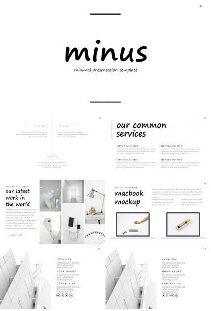 极简欧美公司介绍通用ppt模板