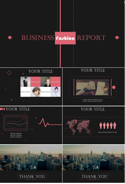 国外创意几何风商务PPT模板